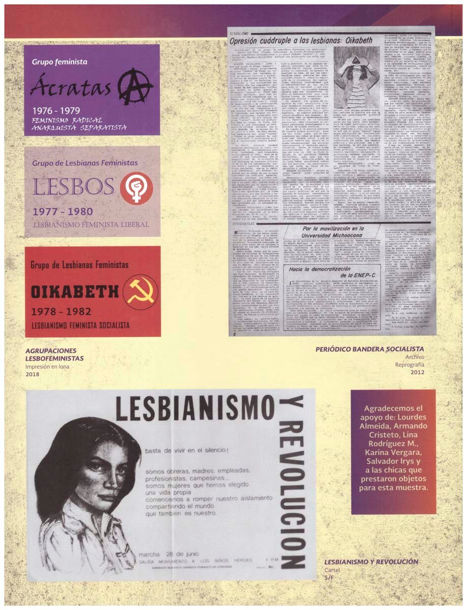 " Archivo Histórico del Movimiento de Lesbianas Feministas en México, 1966-2020 - YMY", Galería José Ma. Velasco, INBA, pag. 7, "MIS KA´AN Ú", Pags. 2 y 3 iconografía. Año 2018.