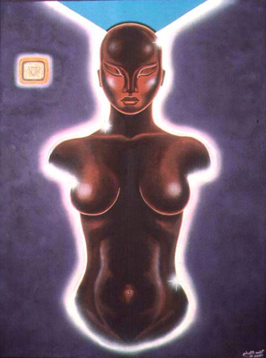 LA CUERPA MÍSTICA. Iluminación en cuerpa de mujer, "MUJER EN ILUMINACIÓN" (Serie díptico).