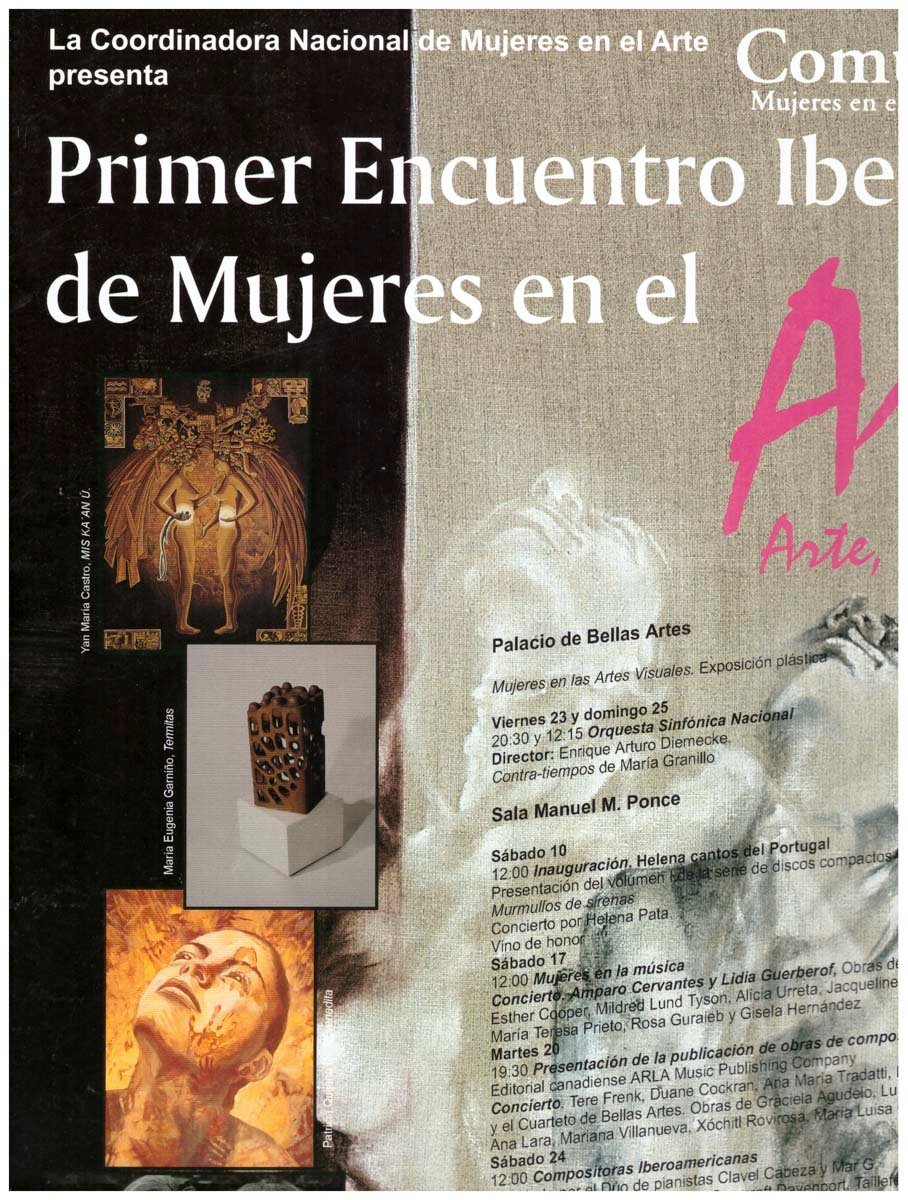 "Primero Encuentro Iberoamericano de Mujeres en el Arte", Comuarte, pintura "MIS KA´AN Ú" - 10 al 24 de marzo 2001.